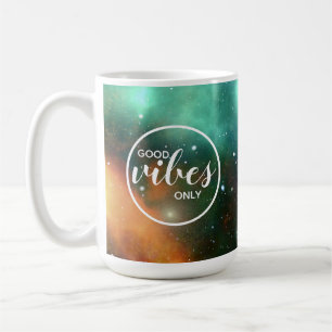 Caneca De Café Côsmico Cosmos Espaço Apenas Boas Vibrações Galáxi