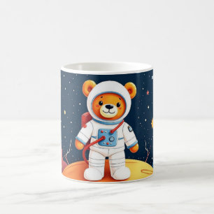 Caneca De Café Cosmonauta Teddy Glowscape
