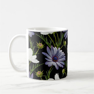 Caneca De Café Cosmos Daisy Floral Collage Sem Sede