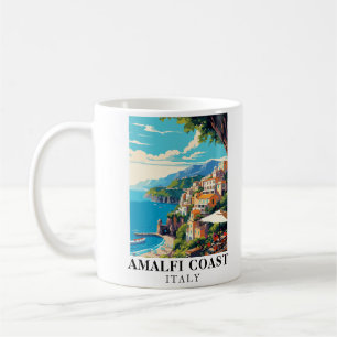 Caneca De Café Costa do Amalfi Itália Viagem Retro