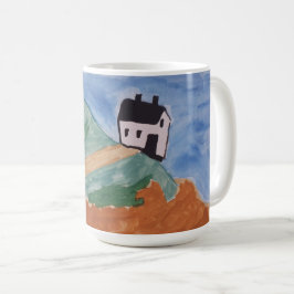 Caneca De Café Costa e Flor de Verão