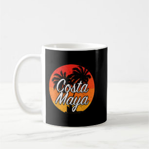 Caneca De Café Costa Maya México Vacina Cruise Vintage Sunset S