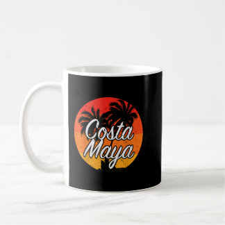 Caneca De Café Costa Maya México Vacina Cruise Vintage Sunset S