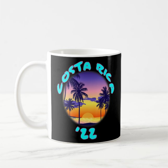 Caneca De Café Costa Rica 2022 Trip Tropical Sunset (Esquerda)