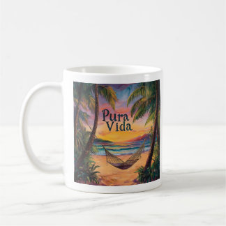 Caneca De Café Costa Rica Pura Vida Beach Sunset e Hammock Coff