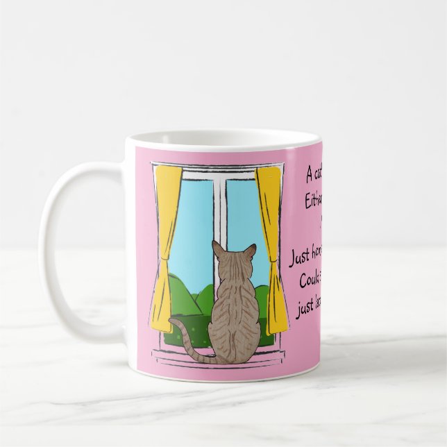 Caneca De Café Costas de um Gato (Esquerda)