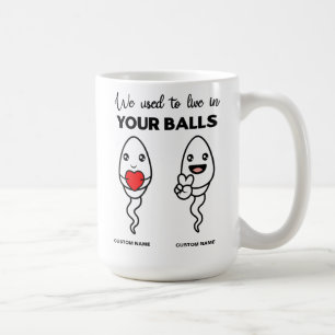 Caneca De Café Costumávamos Viver Em Suas Bolas, Pai De Nome Per