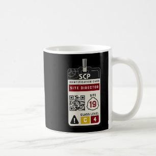 Caneca De Café Costume De Crachá De Id Do Diretor Do Site Scp