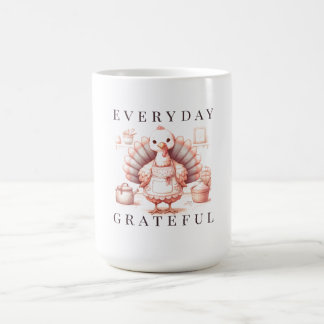 Caneca De Café Costume Diário de Ação de Graças de Outono de Peru