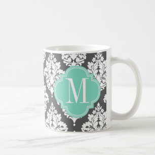 Caneca De Café Costume elegante do carvão vegetal & do Aqua do