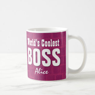 Caneca De Café Costume fúcsia V21D dos tijolos do CHEFE o mais