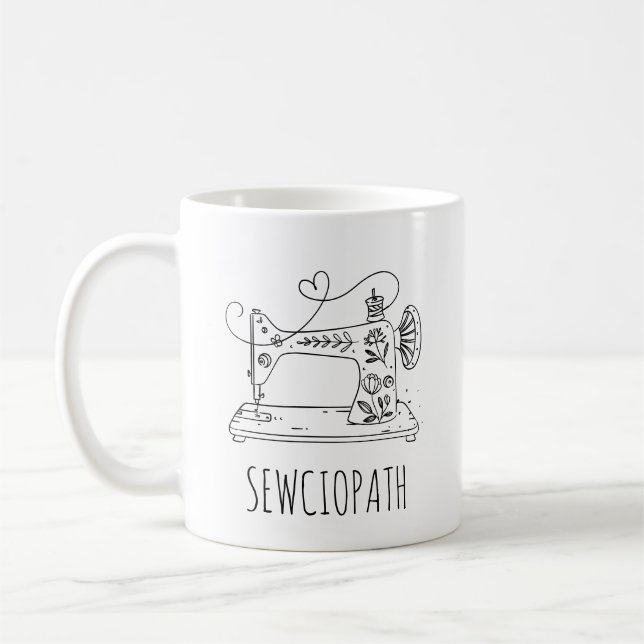 Caneca De Café Costura Engraçada, Presente para Quilter, Amante d (Esquerda)