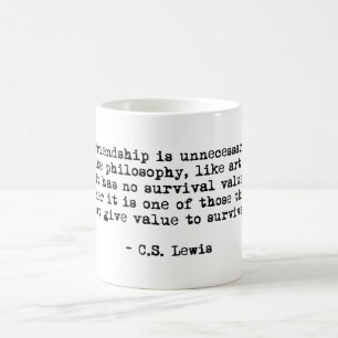 Caneca De Café Cota CS Lewis do Melhor Amigo da Amizade