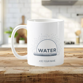 Caneca De Café Cota de Energia Solar | Nome Personalizado