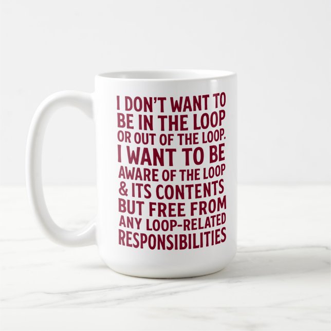 Caneca De Café Cota de Responsabilidades Gratuitas de Loop (Esquerda)