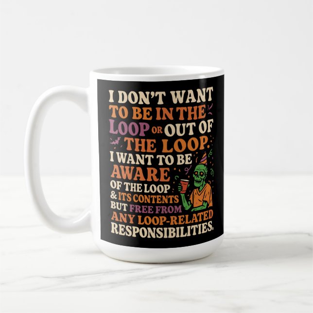 Caneca De Café Cota de Responsabilidades Gratuitas de Loop (Esquerda)