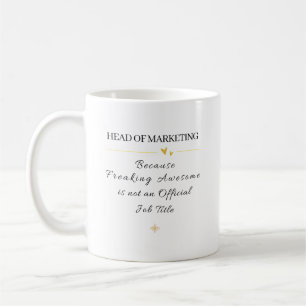 Caneca De Café Cota do Chefe do Escritório de Marketing