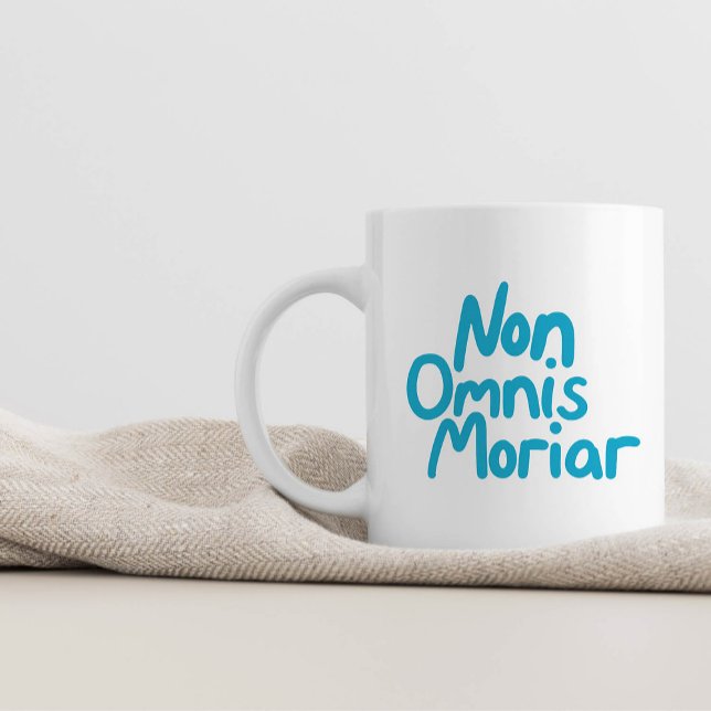 Caneca De Café Cota latina antiga manuscrita a tinta azul (Criador carregado)