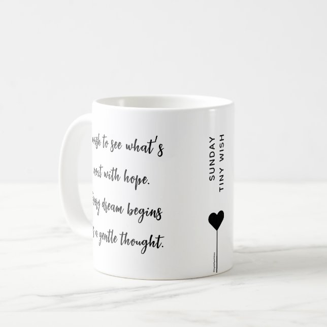 Caneca De Café Cota Motivacional Personalizada Doméstica (Frente Esquerda)