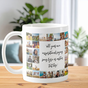 Caneca De Café Cota Personalizada de Colagem de Fotos 32 Personal