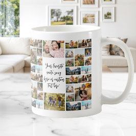 Caneca De Café Cota Personalizada de Colagem de Fotos 34 Personal