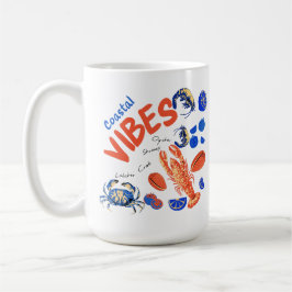 Caneca De Café Cota Tropical Oceano Pescador Praia Frutos do Mar 