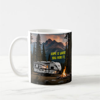 Caneca De Café Cotação Camping RV Trailer Home Mountain
