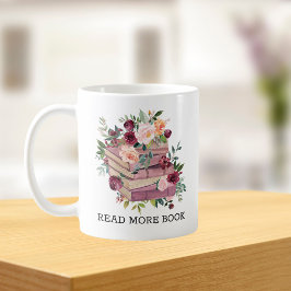 Caneca De Café Cotação de Leitura de Folha de Água e Rosa