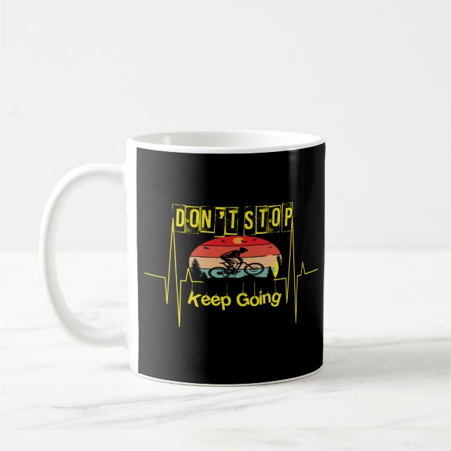 Caneca De Café Cotação de Motivação de Ciclo (Esquerda)