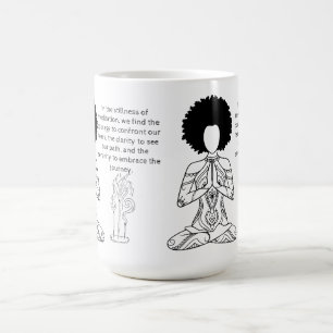 Caneca De Café Cotação Motivacional de Meditação Melanin