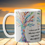 Caneca De Café Cotação Motivacional Inspiracional<br><div class="desc">Esta caneca de café decorativa apresenta um mosaico de cor arco-íris e uma citação inspiradora. Você pode mudar a citação para uma de suas. Use a opção Personalizar mais para alterar o tamanho, o estilo ou a cor do texto Porque criamos nosso trabalho de arte, você não encontrará essa imagem...</div>