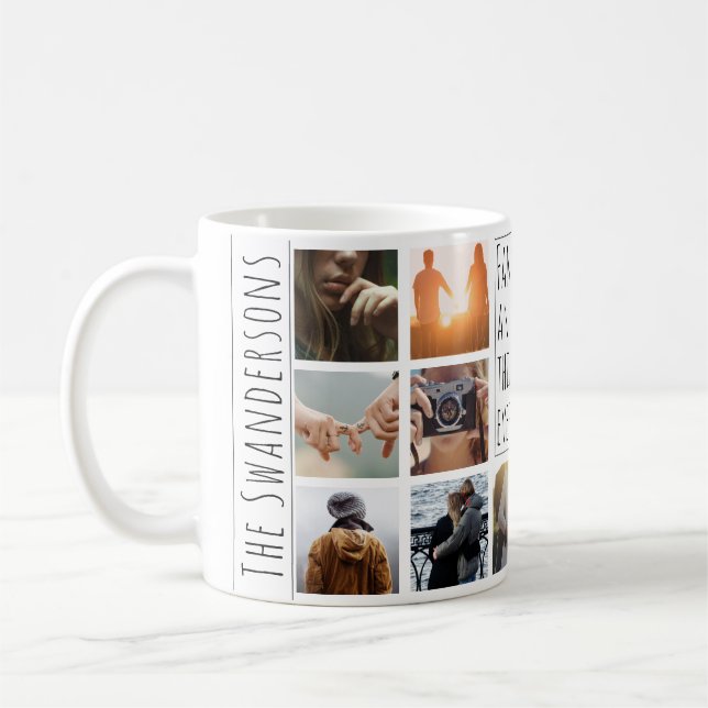 Caneca De Café Cotação Personalizada de 14 Quadros (Esquerda)
