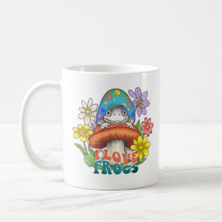 Caneca De Café Cotage Core I Love Sapos Cogumelos
