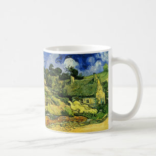 Caneca De Café Cottages achados, Cordeville por Vincent van Gogh