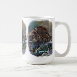 Caneca De Café Cougar Mountain Lion Big Cat Art Design