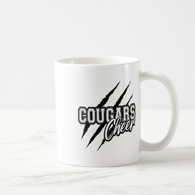 Caneca De Café Cougars Cheer Volta ao Time de Cheerleading da Esc (Direita)