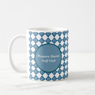 Caneca de Café Country Club com Padrão de Golfe Ar