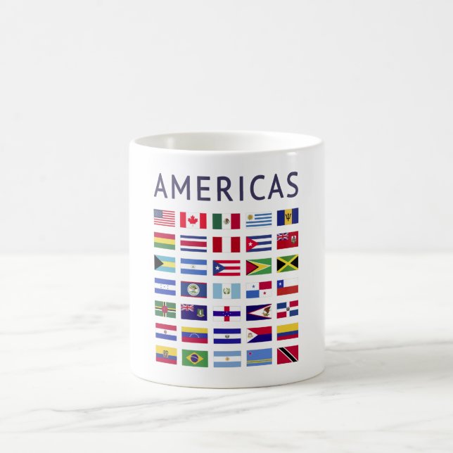 Caneca De Café Country Flags Americas National Flags America (Centro)