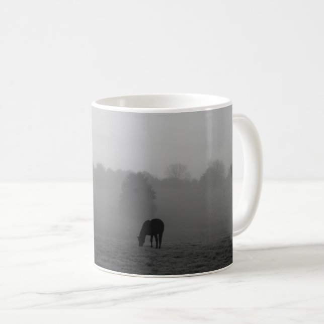 Caneca De Café Country Morning Grayscale Coffee Mug (Frente Esquerda)