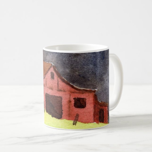 Caneca De Café Country Road Mug rural — grande celeiro vermelho — (Frente Esquerda)
