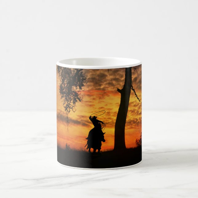 Caneca De Café Country Western Roping Cowboy (Centro)