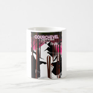 Caneca De Café Courchevel, poster de viagens do esqui de France