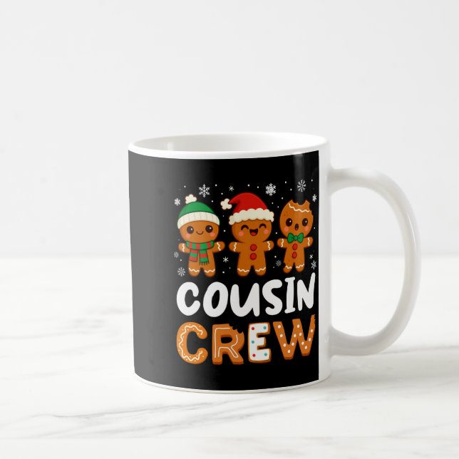 Caneca De Café Cousin Crew Christmas 2025 Cookie Kids Boy Girl Fa (Direita)
