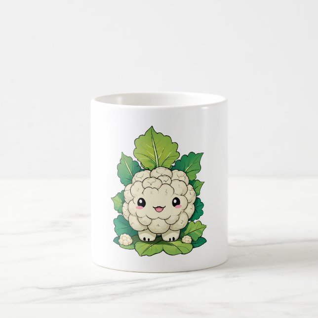 Caneca De Café Couve-flor Kawaii (Centro)