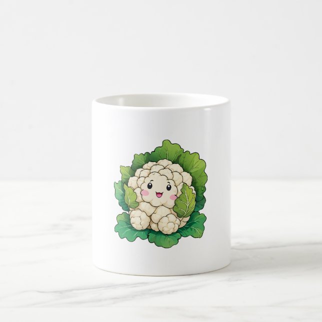 Caneca De Café Couve-flor Kawaii (Centro)