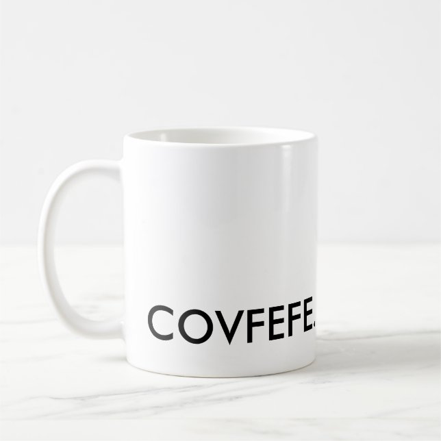 Caneca De Café Covfefe. (Esquerda)