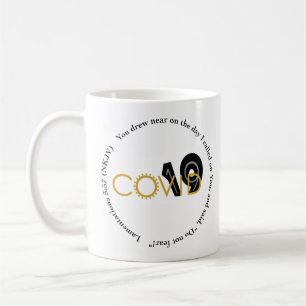 Caneca De Café COVID 19 Obrigado Mug com Escritura, Personalizado