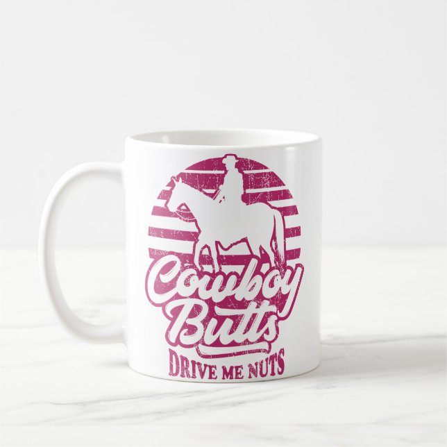 Caneca De Café Cowboy Butts Me Deixa Louca Mulher Rodeio Ocidenta (Esquerda)