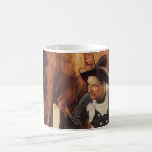 Caneca De Café Cowboy Cuidando de Seu Cavalo pelo NC Wyeth, Vinta