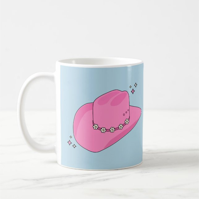 Caneca De Café Cowboy Hoppy Pink E Azul (Esquerda)